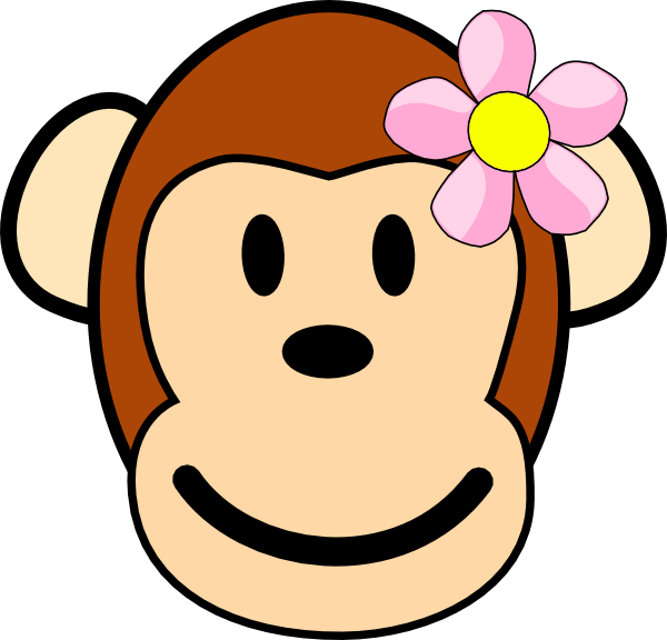Girl Monkey Clip Art At Clker Com   Vector Clip Art Online Royalty