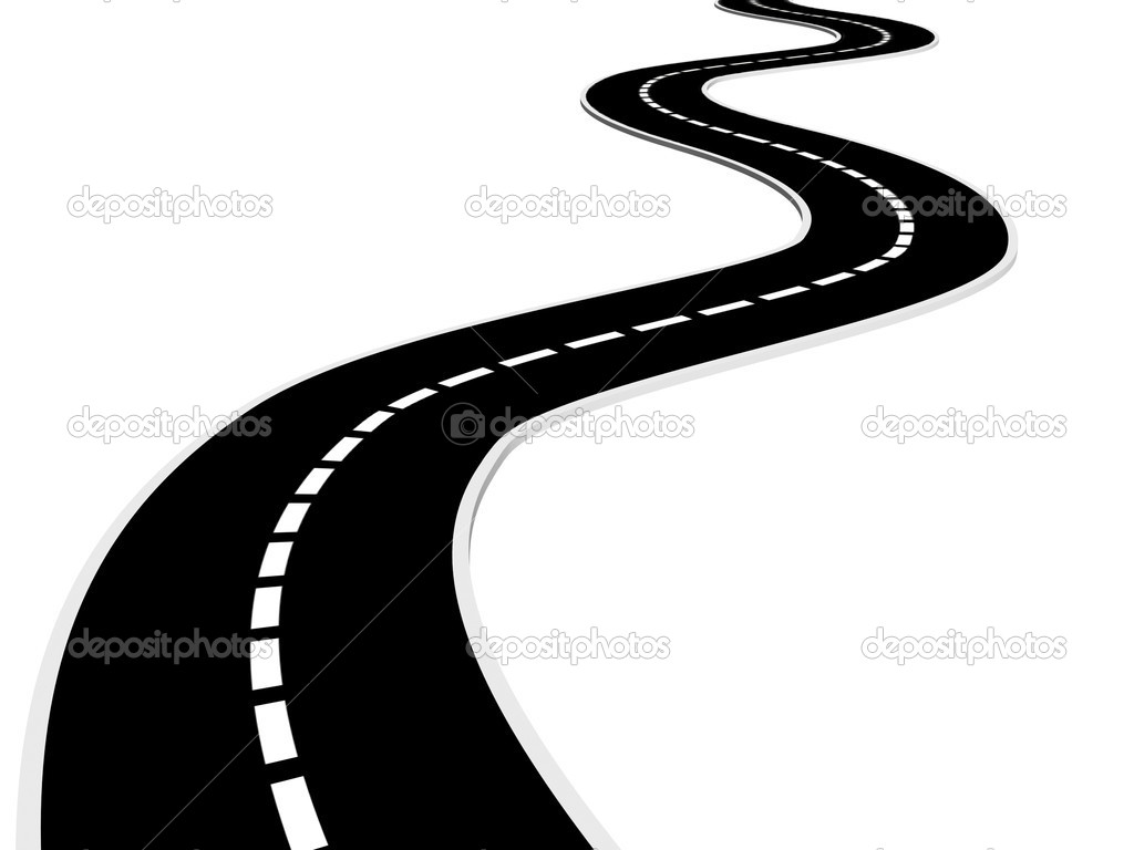 Winding Road Clip Art Black And White