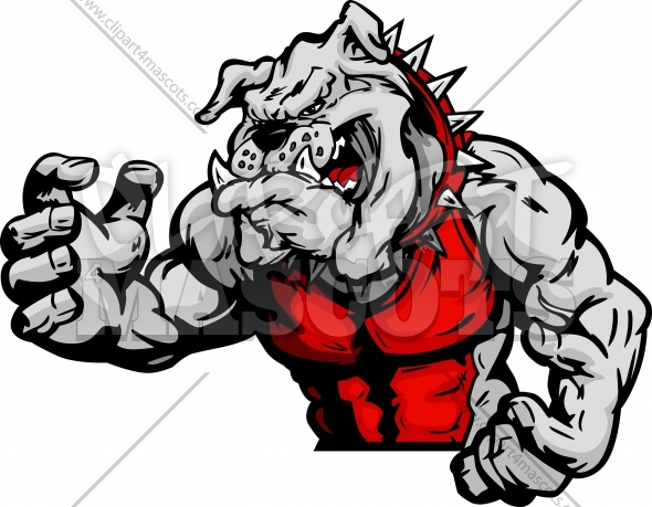 Wrestling Bulldog Mascot Vector Graphic   School Wrestling Clipart