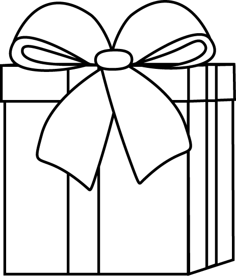 Christmas Present Clipart Black And White   Quotes Lol Rofl Com