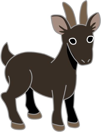 Clip Art Of A Kid Goat Standing