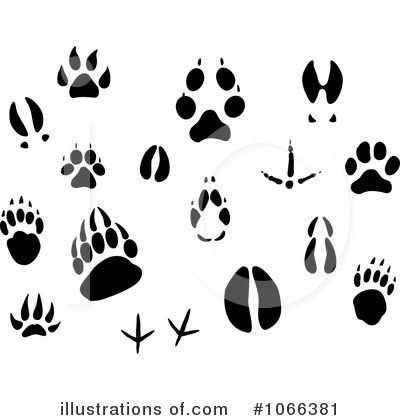 Deer Track Clip Art  Rf  Animal Tracks Clipart