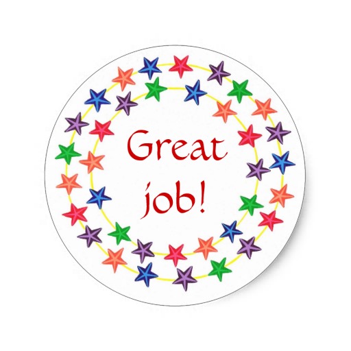 Great Job  Stickers Circles Of Colorful Stars   Zazzle