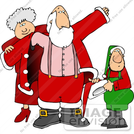 Mrs Claus Helping Santa Put On His Coat Clipart    13034 By Djart
