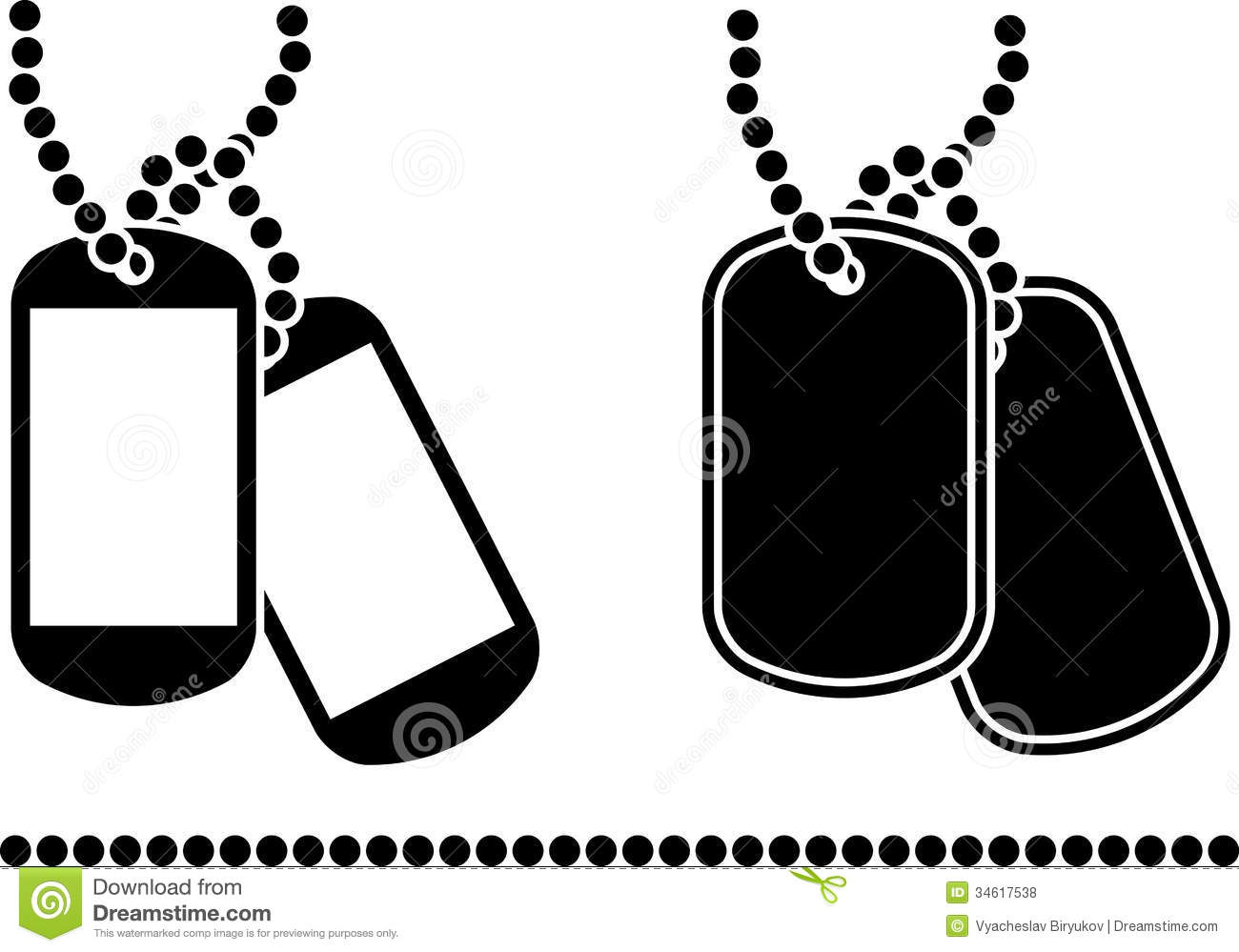 Stencils Of Dog Tags Royalty Free Stock Photos   Image  34617538