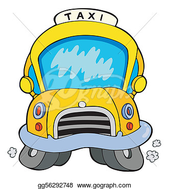 Cartoon Taxi Car   Vector Illustration  Clipart Drawing Gg56292748