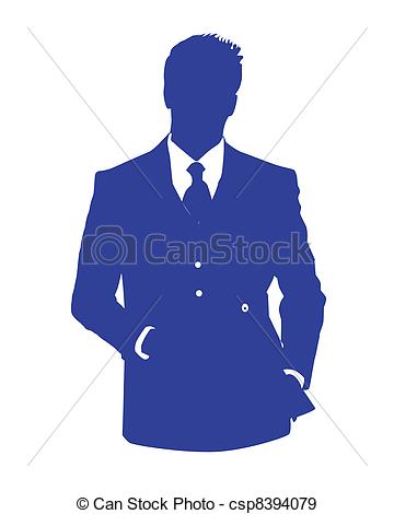Illustration Of Man Office Avatar Blue   Graphic Illustration Of A Man