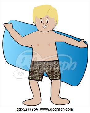 In Swim Trunks Drying Off With Towel  Clipart Illustrations Gg55277956