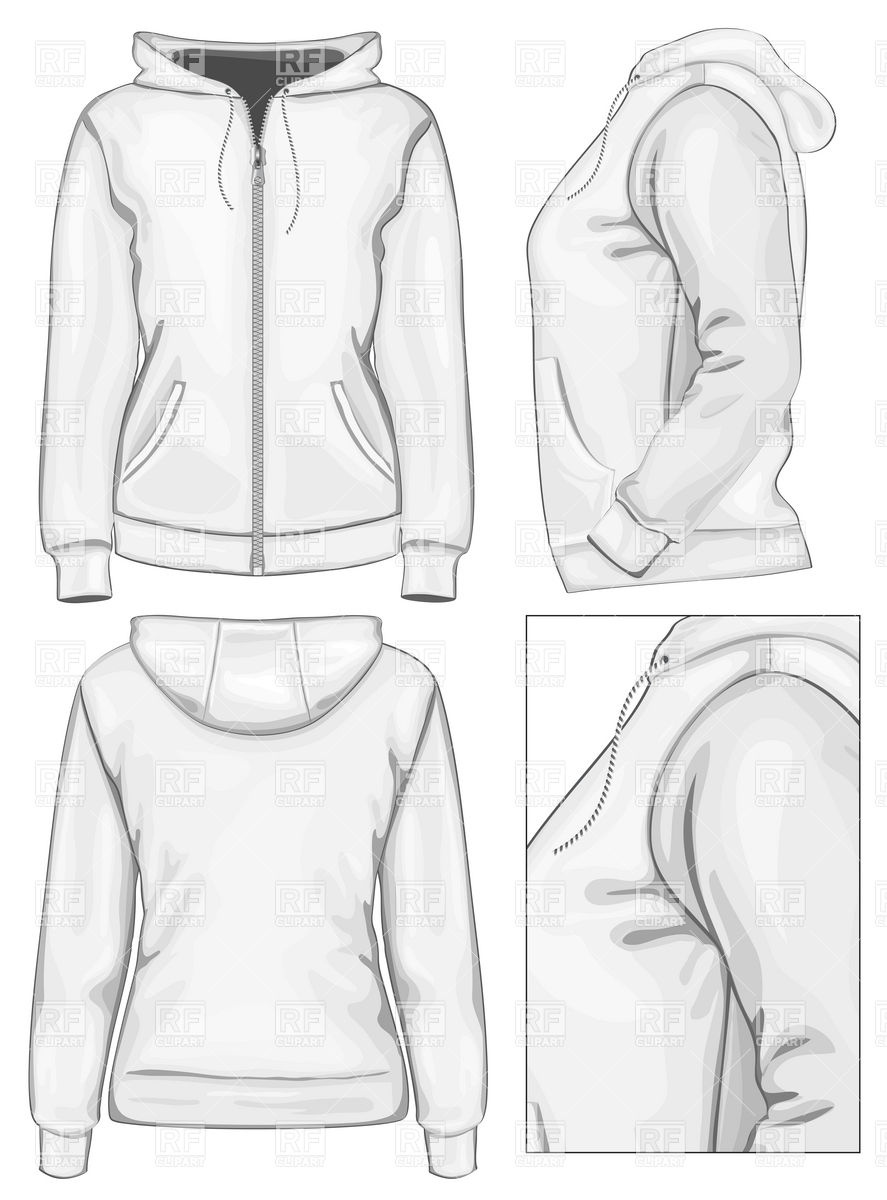 Sweatshirt With Zipper Download Royalty Free Vector Clipart  Eps