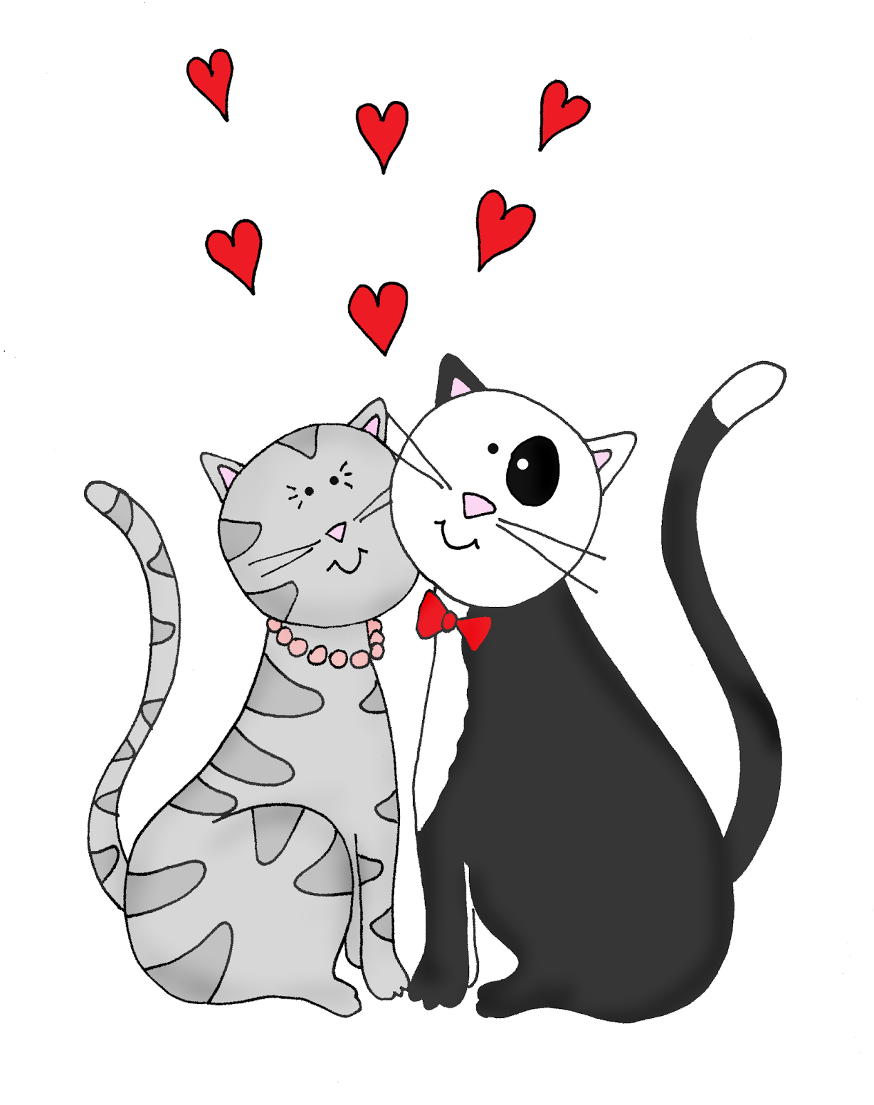 Free Dearie Dolls Digi Stamps  Valentine Cats