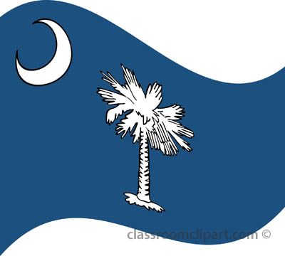 State Flags   South Carolina Flag Waving   Classroom Clipart