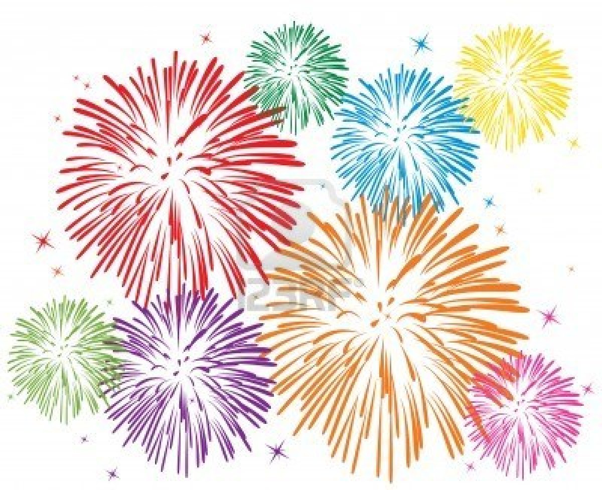 7318174 Vector Colorful Fireworks On White Background   Posters Abu
