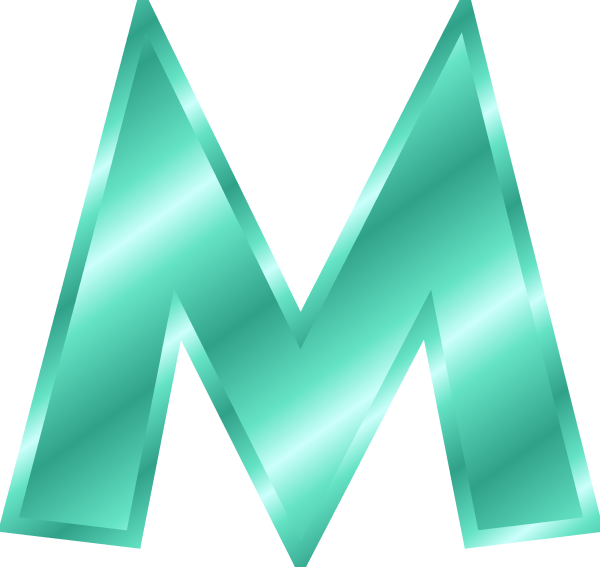 Alphabet Letter M Vector Clip Art