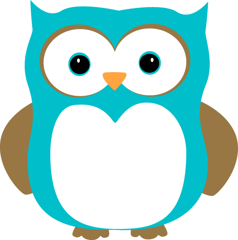 Blue And Brown Owl Clip Art Image   Blue Owl With Blue Eyes And Brown