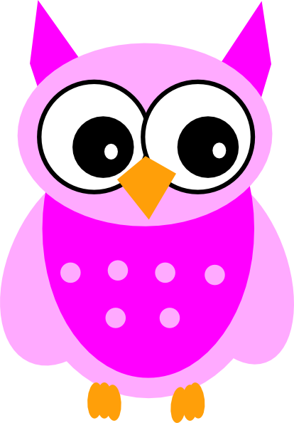 Cute Pink Owl Clip Art At Clker Com   Vector Clip Art Online Royalty