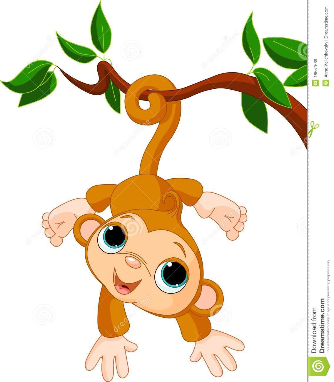 Girl Monkey Clip Art Monkey In A Tree Clipart Baby Monkey Tree