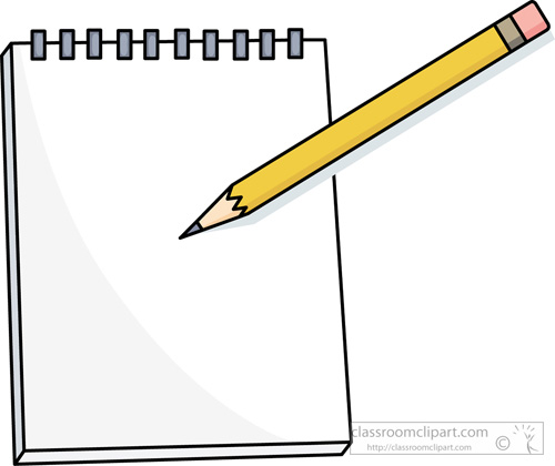 Office   Spiral Notebook With Pencil 07 A   Classroom Clipart