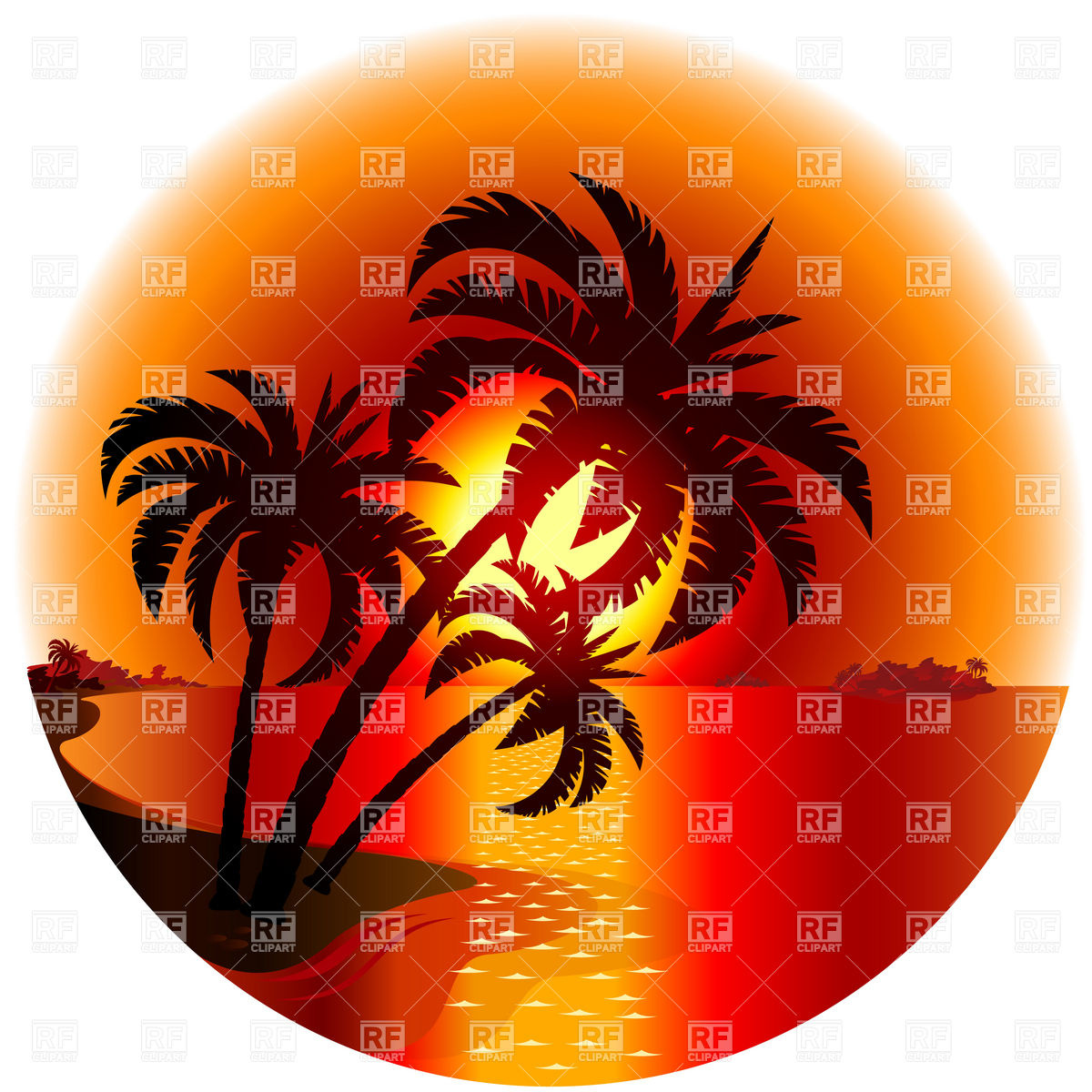 On A Tropical Island 7441 Download Royalty Free Vector Clipart  Eps
