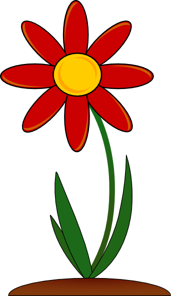Red Flower Clip Art At Clker Com   Vector Clip Art Online Royalty