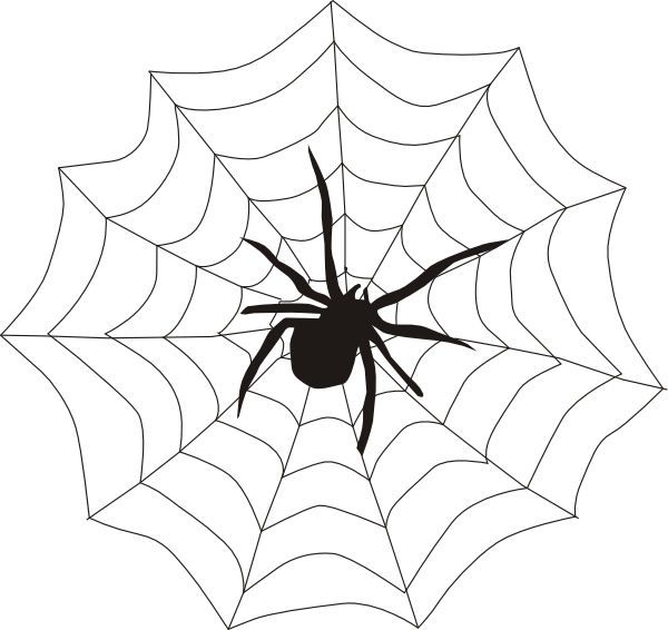 Spider And Web Clip Art At Clker Com   Vector Clip Art Online Royalty