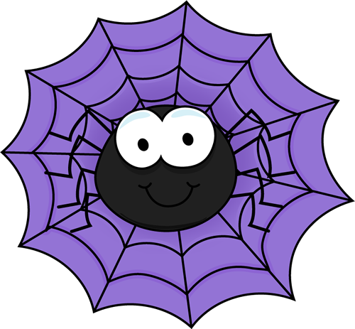 Spider In A Purple Spider Web Clip Art   Spider In A Purple Spider Web