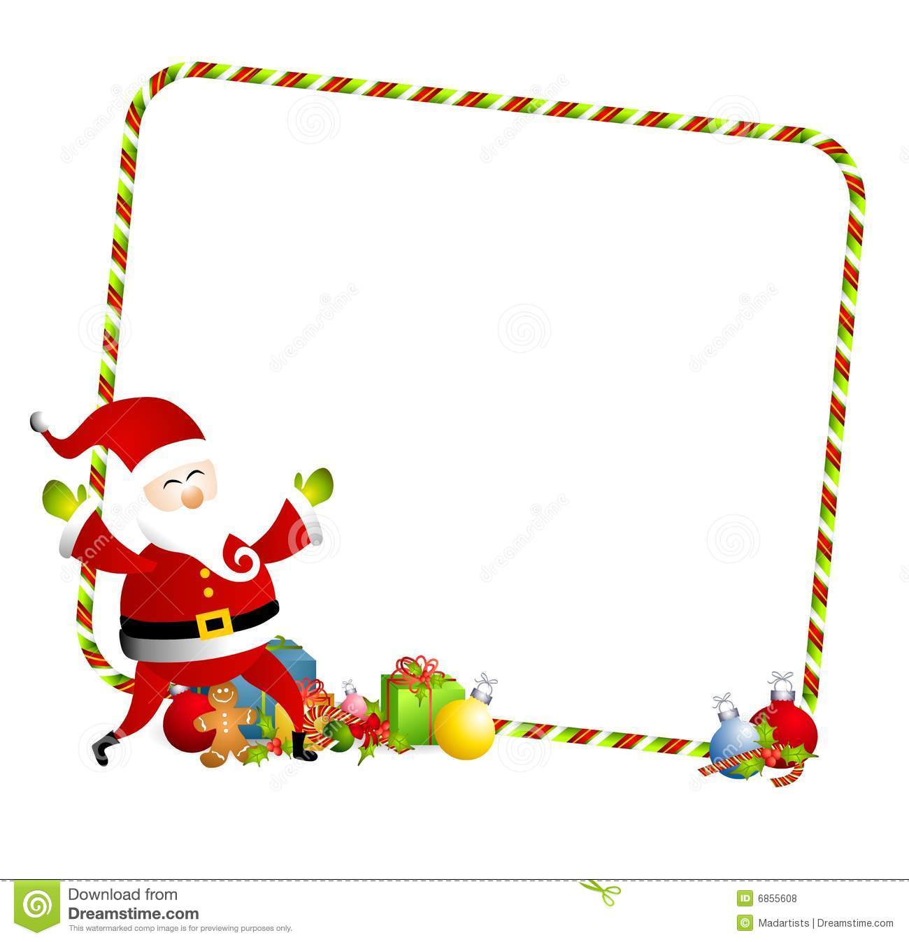 Christmas Present Border Clipart Christmas Santa Border 3 6855608 Jpg