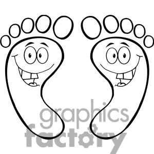 Happy Feet Outline Cartoon   Kids Images Silhouettes   Pinterest