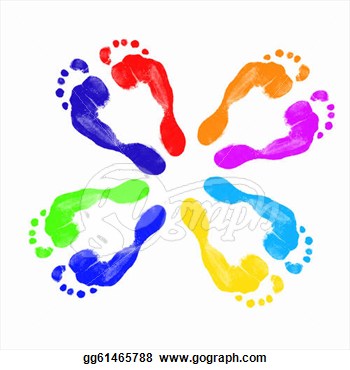 Prints Of Human Feet  Clipart Illustrations Gg61465788   Gograph