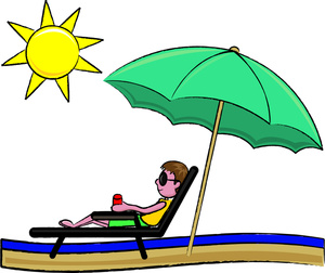 Sunbathing Clipart Image  Clipart Illustration Of A Young Man Relaxing
