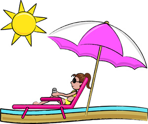 Vacation Clipart Image   Woman On Vacation Relaxing And Getting A