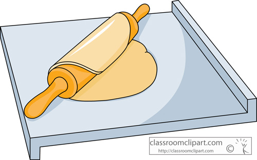 Clipart   Pastry Board With Dough On A Roll   Classroom Clipart