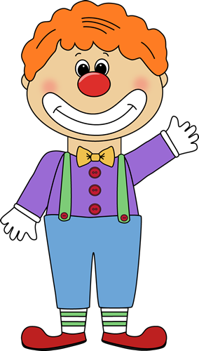 Clown Clip Art Image With