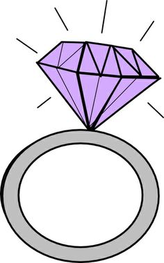 Engagement Ring Clipart Purple Diamond Ring Clipartengagement Ring