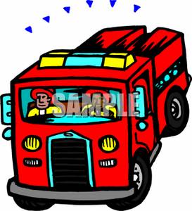 Firefighter Truck Clipart Two Firefighters