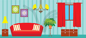 Living Room   Vector Clipart