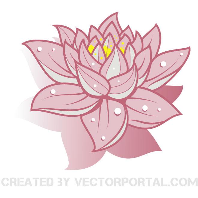 Lotus Flower Vector Clip Art   Download At Vectorportal