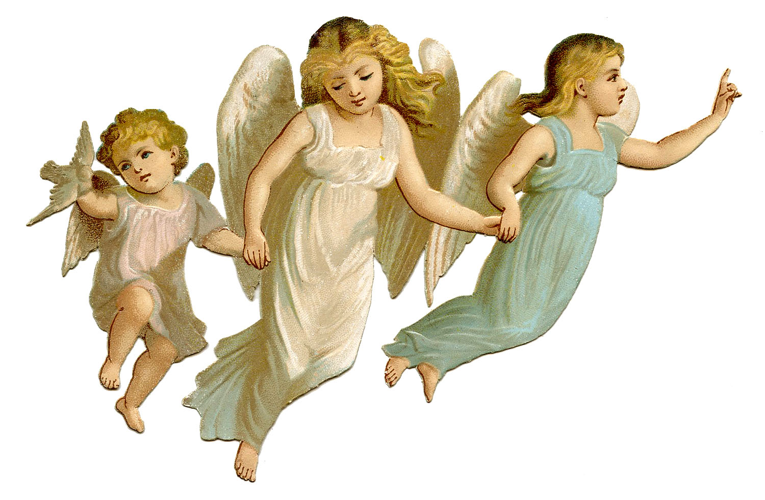 Antique Image   Especially Pretty Angel Children   The Graphics Fairy