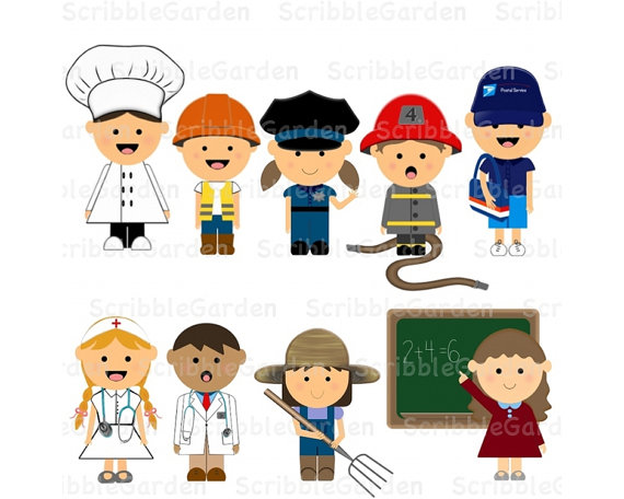 Items Similar To Community Helpers Digital Clipart On Etsy