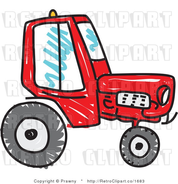 Clipart Cartoon Tractor Clipart Antique Tractor Clipart Red Flower