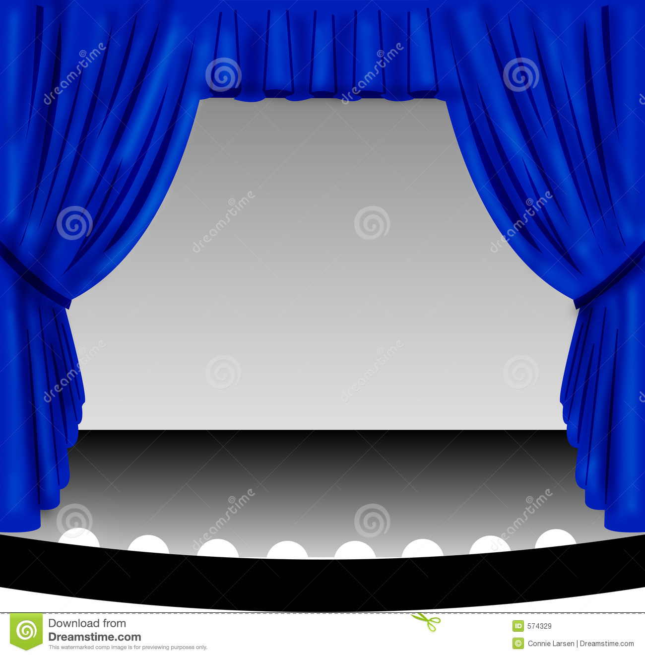 Blue Stage Curtain Royalty Free Stock Images   Image  574329