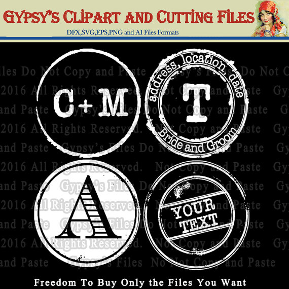 Chalkboard Monogram Grunge Logo Grunge Circle Frames Clipart