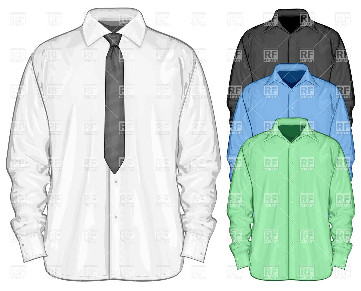     Dress Shirt With Necktie Download Royalty Free Vector Clipart  Eps