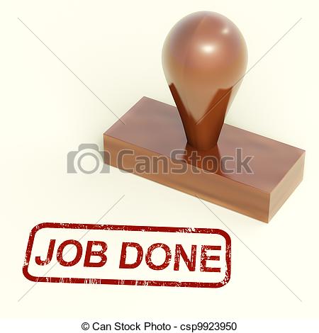 Finished Work   Job Done    Csp9923950   Search Clipart Illustration