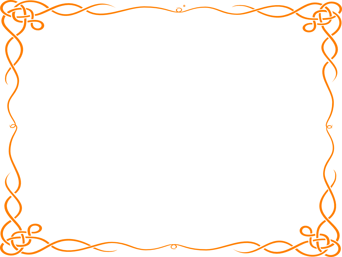 Free Orange Decorative Border Clipart