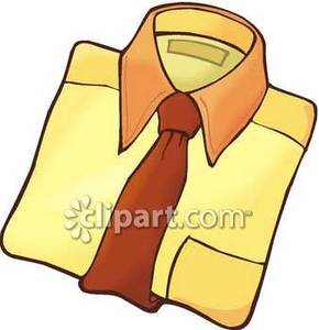 Men S Dress Shirt With Tie   Royalty Free Clipart Picture