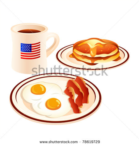 Pancake Bacon And Eggs Clip Art