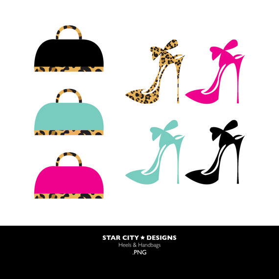 Heels And Handbags Clip Art  Clipart Vector Art Graphics For