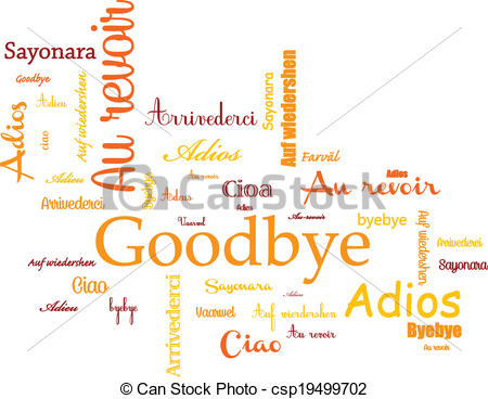 Vector Clipart Of Background Goodbye   Background Wtih Goodbye And