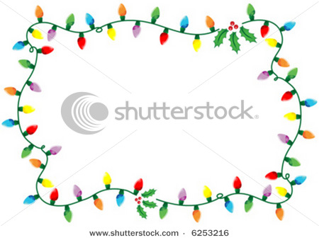 Christmas Light Border Clip Art Black And White Images   Pictures