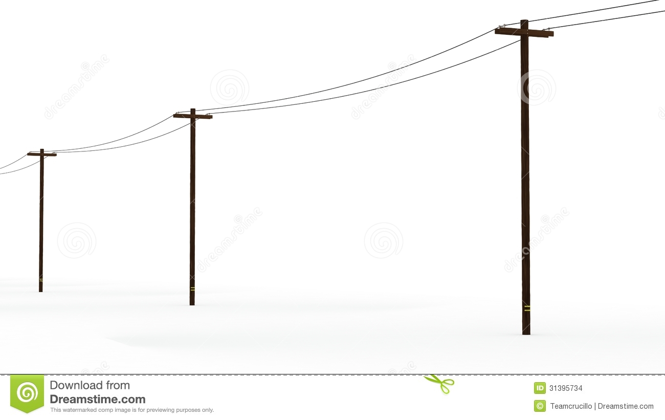 Telephone Pole Clipart 3d Rendered Power Poles Stock